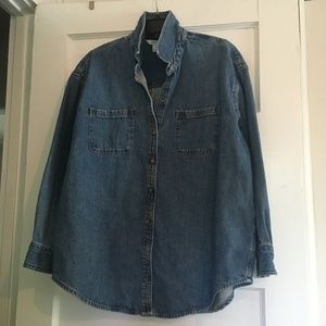 Denim boyfriend shirt